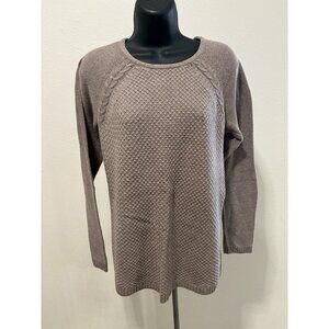 Sonoma ￼ Pull Over Knit Textured Sweater Womens Medium Gray Fall Winter Warm